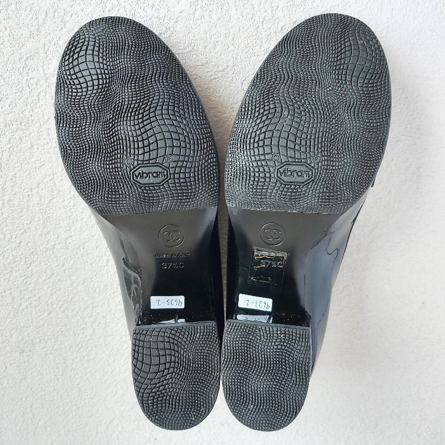 Chanel-Loafers-Size37.5C-Black-Patent-Leather-Shoes #RSUC-2 (3)