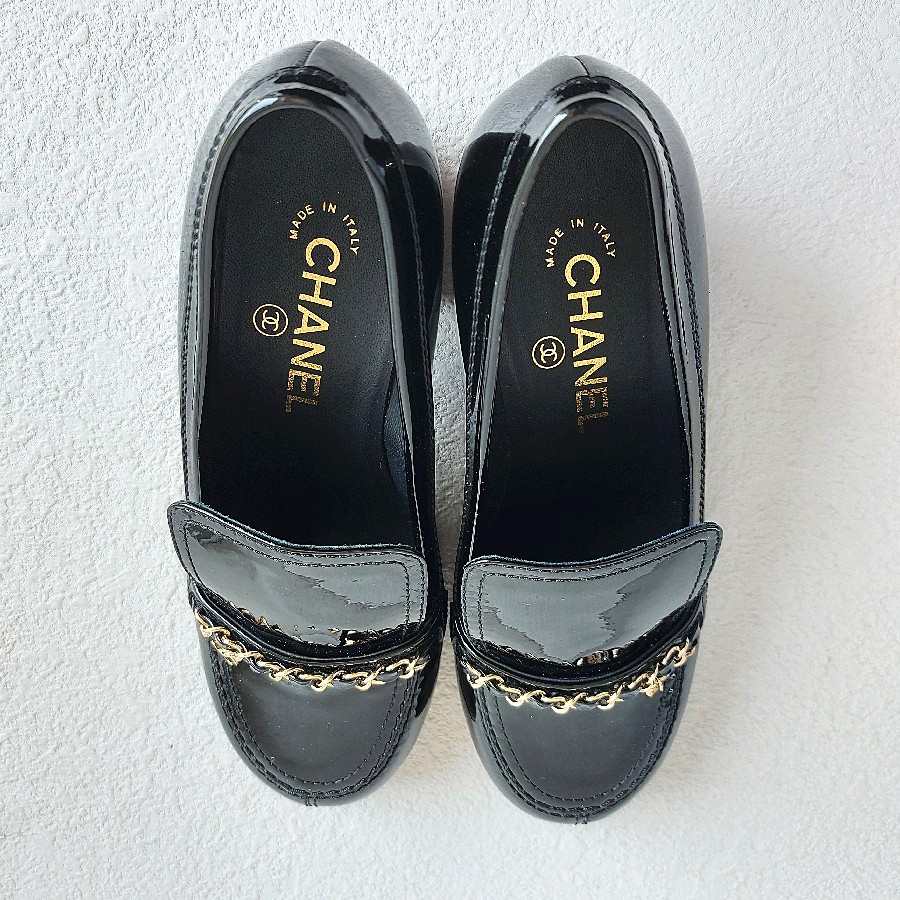 Chanel-Loafers-Size37.5C-Black-Patent-Leather-Shoes #RSUC-2 (4)