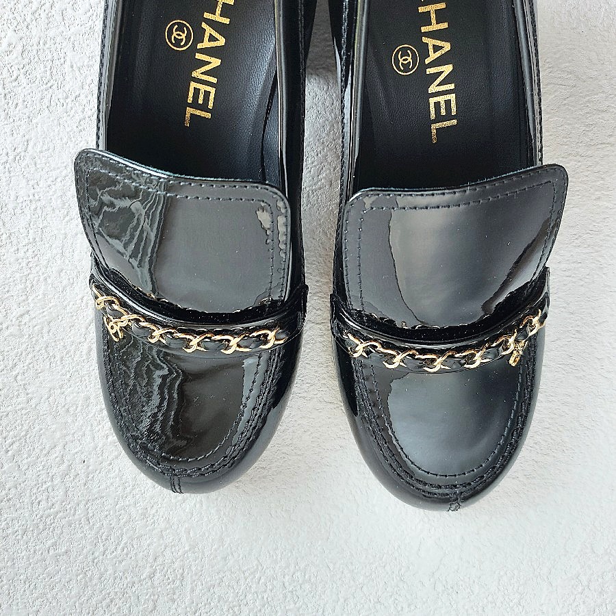Chanel-Loafers-Size37.5C-Black-Patent-Leather-Shoes #RSUC-2 (5)