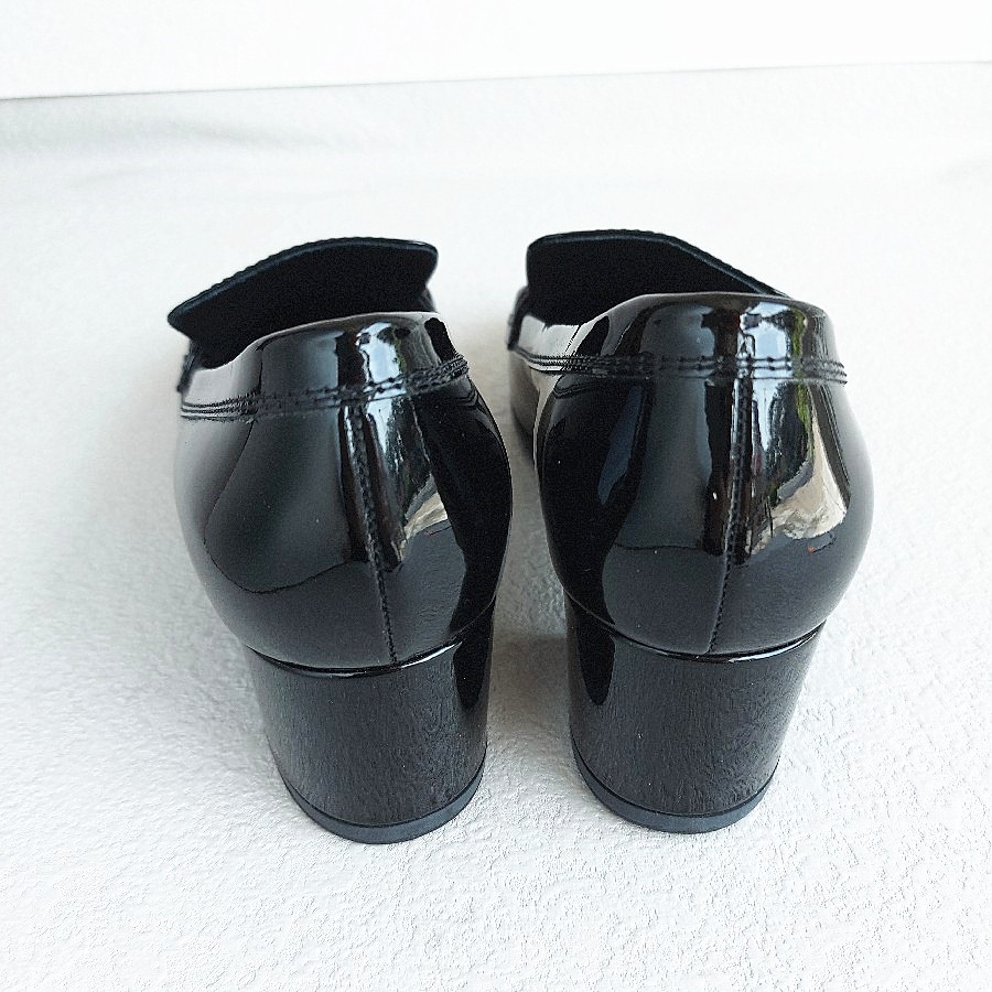 Chanel-Loafers-Size37.5C-Black-Patent-Leather-Shoes #RSUC-2 (8)