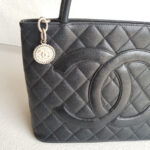 Chanel Medallion Bag Black Grained Calfskin with Silver Hardware #RSLO-1 - Image 2