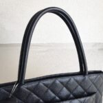 Chanel Medallion Bag Black Grained Calfskin with Silver Hardware #RSLO-1 - Image 15