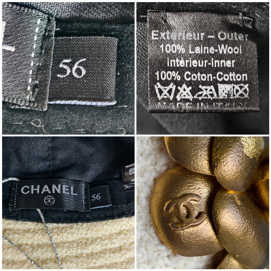 Chanel Tweed Hat Size 56 #RYSR-5 (2)