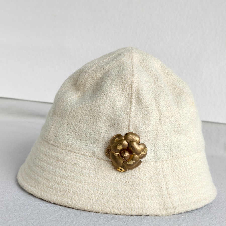 Chanel Tweed Hat Size 56 #RYSR-5 (9)