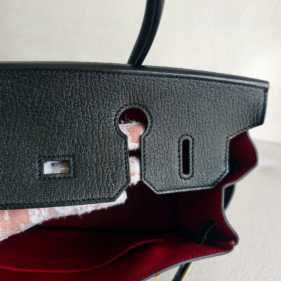 Hermes-Birkin-30cm-Black-Mysore-Leather-and-Brushed-Gold-Hardware #RSEO-1 (31)