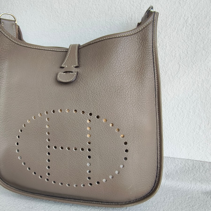 Hermes-Evelyne-III-29cm-Etoupe-Clemence-Leather-with-Palladium Plated Hardware #RSER-1 (25)