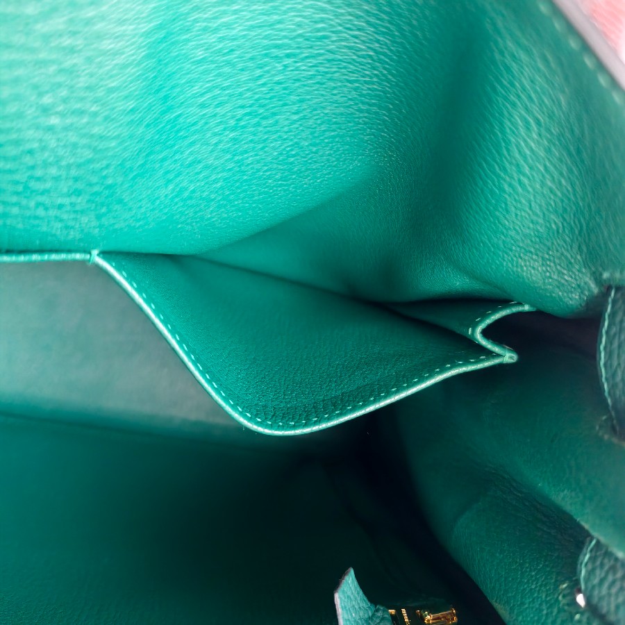 Hermes-Kelly32cm-Malachite-Green-Togo-Leather-with-Gold-Plated-Hardware #RCRS-3 (10)