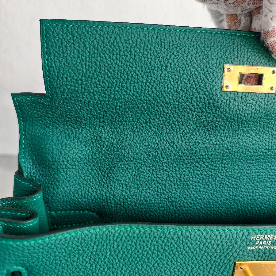 Hermes-Kelly32cm-Malachite-Green-Togo-Leather-with-Gold-Plated-Hardware #RCRS-3 (20)