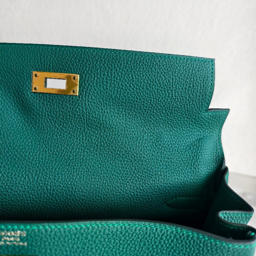 Hermes-Kelly32cm-Malachite-Green-Togo-Leather-with-Gold-Plated-Hardware #RCRS-3 (21)