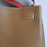 Hermes So Kelly 26 Brown/Sanguine Clemence Leather with Palladium Hardware Bag #RYUR-2 - Image 19