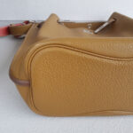 Hermes So Kelly 26 Brown/Sanguine Clemence Leather with Palladium Hardware Bag #RYUR-2 - Image 10