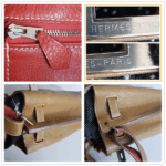 Hermes So Kelly 26 Brown/Sanguine Clemence Leather with Palladium Hardware Bag #RYUR-2 - Image 21