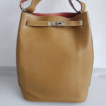 Hermes So Kelly 26 Brown/Sanguine Clemence Leather with Palladium Hardware Bag #RYUR-2 - Image 3