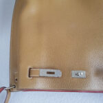 Hermes So Kelly 26 Brown/Sanguine Clemence Leather with Palladium Hardware Bag #RYUR-2 - Image 5