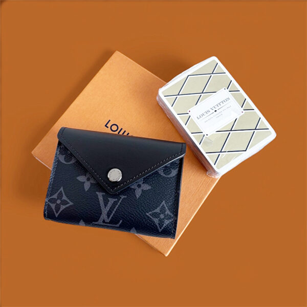 LV Etup Cult Arsene Playing Card Holder Monogram Eclipse Coated Canvas with Silver Hardware #RSLY-208