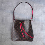 LV NéoNoé MM M44021 Brown Monogram Coated Canvas with Leather and Gold Hardware #RKEO-1