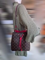 LV NéoNoé MM M44021 Brown Monogram Coated Canvas with Leather and Gold Hardware #RKEO-1 - Image 26