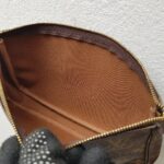 LV Pochette Accessories Brown Monogram Coated Canvas with Leather and Gold Hardware #RSLO-5 - Image 17