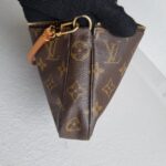 LV Pochette Accessories Brown Monogram Coated Canvas with Leather and Gold Hardware #RSLO-5 - Image 5