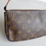 LV Pochette Accessories Brown Monogram Coated Canvas with Leather and Gold Hardware #RSLO-5 - Image 2
