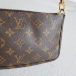 LV Pochette Accessories Brown Monogram Coated Canvas with Leather and Gold Hardware #RSLO-5 - Image 3