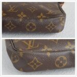 LV Pochette Accessories Brown Monogram Coated Canvas with Leather and Gold Hardware #RSLO-5 - Image 9