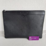 LV Shadow Discovery Pochette Black Monogram Embossed Leather with Silver Hardware #RCRC-1 - Image 2