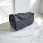 LV Toiletry Pouch N47625 Damier Graphite Coated Canvas with Silver Hardware #RYKS-1