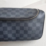 LV Toiletry Pouch N47625 Damier Graphite Coated Canvas with Silver Hardware #RYKS-1 - Image 4
