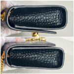 Saint Laurent Kate Medium Black Croc Embossed Leather with Gold Hardware #RYUK-1 - Image 7