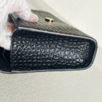 Saint Laurent Kate Medium Black Croc Embossed Leather with Gold Hardware #RYUK-1 - Image 9