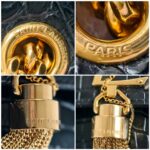 Saint Laurent Kate Medium Black Croc Embossed Leather with Gold Hardware #RYUK-1 - Image 14