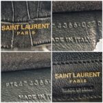 Saint Laurent Kate Medium Black Croc Embossed Leather with Gold Hardware #RYUK-1 - Image 15