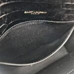 Saint Laurent Kate Medium Black Croc Embossed Leather with Gold Hardware #RYUK-1 - Image 20