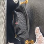 YSL Large Monogram Envelope Bag Black Leather with Gold Hardware #RYSC-1 - Image 27