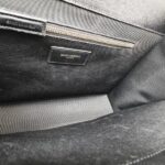 YSL Large Monogram Envelope Bag Black Leather with Gold Hardware #RYSC-1 - Image 31