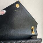YSL Large Monogram Envelope Bag Black Leather with Gold Hardware #RYSC-1 - Image 22