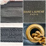 YSL Large Monogram Envelope Bag Black Leather with Gold Hardware #RYSC-1 - Image 26