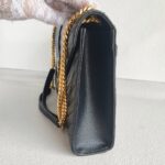 YSL Large Monogram Envelope Bag Black Leather with Gold Hardware #RYSC-1 - Image 7
