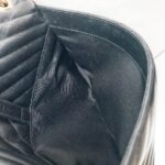 YSL Large Monogram Envelope Bag Black Leather with Gold Hardware #RYSC-1 - Image 33