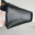 YSL Large Monogram Envelope Bag Black Leather with Gold Hardware #RYSC-1 - Image 10