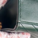 YSL Large Monogram Envelope Bag Green Leather with Gold Hardware #RSUT-1 - Image 15