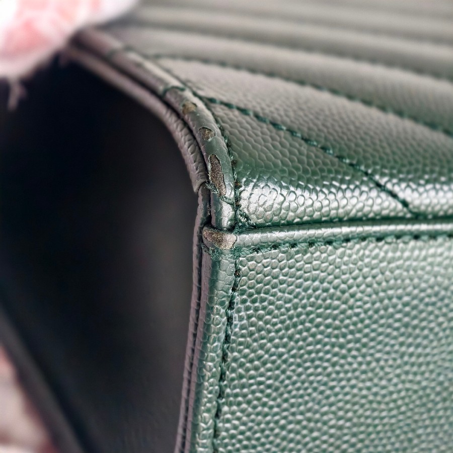 YSL-Large-Monogram-Envelope-Bag-Green-Leather-with-Gold-Hardware #RSUT-1 (27)