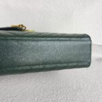 YSL Large Monogram Envelope Bag Green Leather with Gold Hardware #RSUT-1 - Image 11