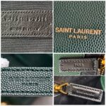 YSL Large Monogram Envelope Bag Green Leather with Gold Hardware #RSUT-1 - Image 24