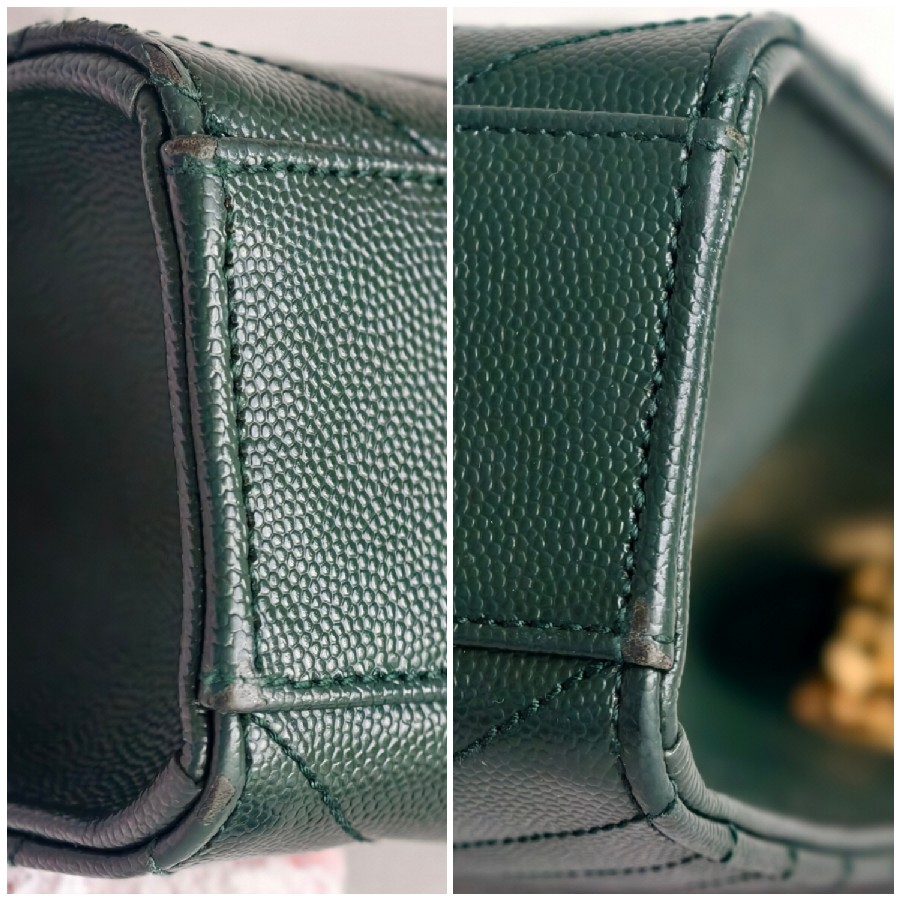 YSL-Large-Monogram-Envelope-Bag-Green-Leather-with-Gold-Hardware #RSUT-1 (4)