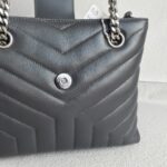 YSL LouLou Grey Leather with Silver Hardware #RYRK-2 - Image 4