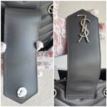 YSL LouLou Grey Leather with Silver Hardware #RYRK-2 - Image 16