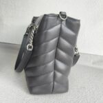 YSL LouLou Grey Leather with Silver Hardware #RYRK-2 - Image 7