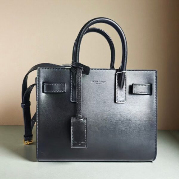 YSL Sac De Jour Bag Black Smooth Leather and Gold Hardware #RKTT-2